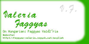 valeria faggyas business card